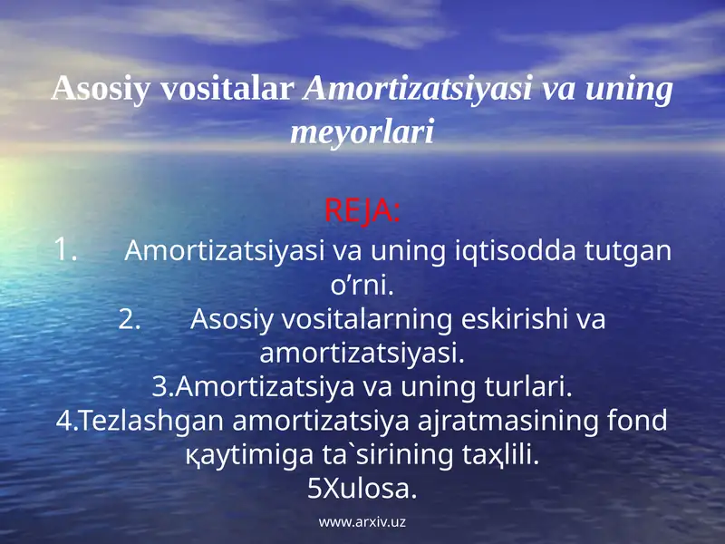 Asosiy vositalar 1