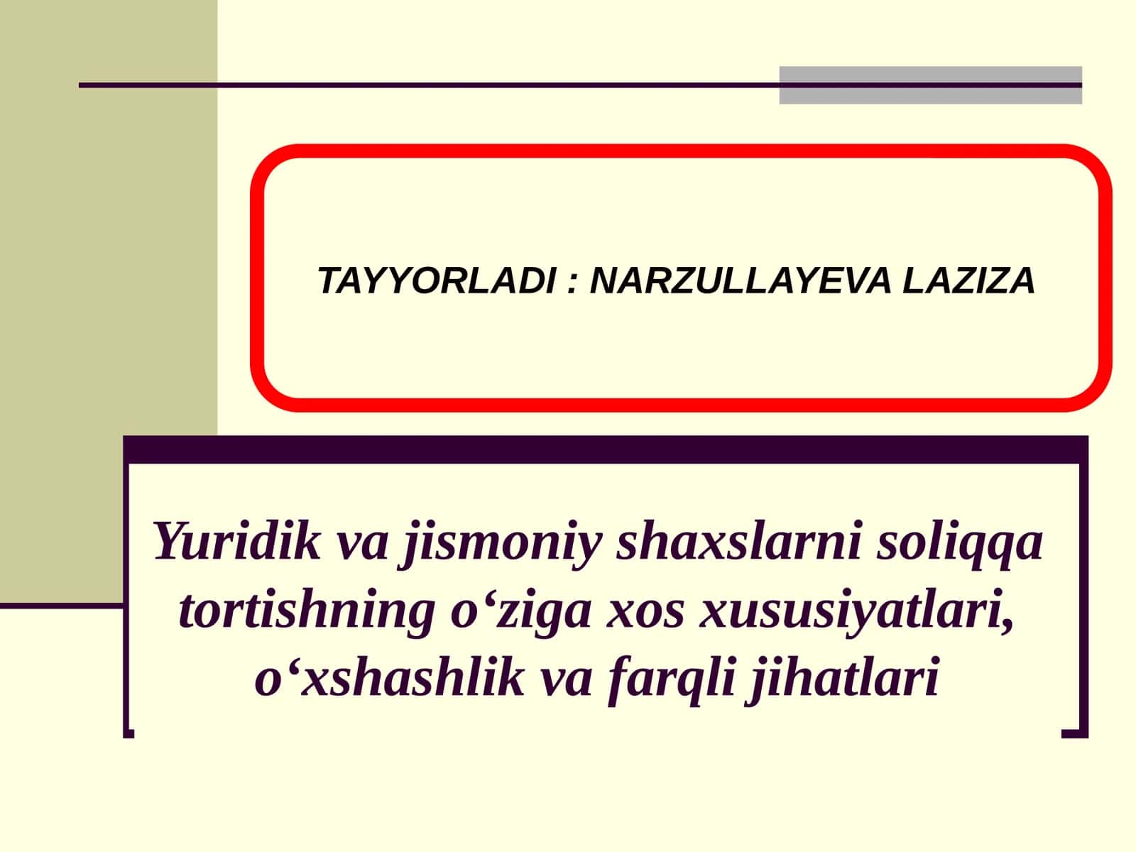 Soliqlar Haqida Tushuncha 1