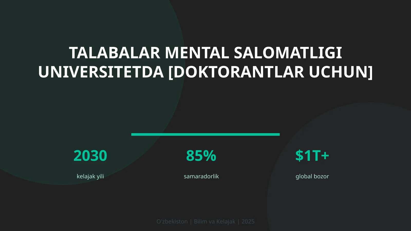 Talabalar mental salomatligi universitetda [doktorantlar uchun] 1