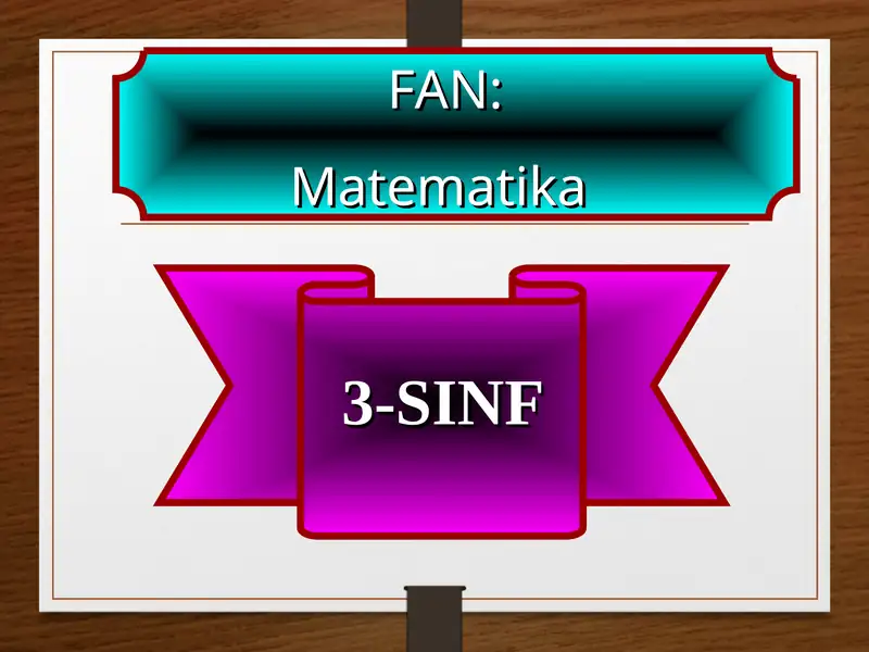 3-SINF Matematika 1