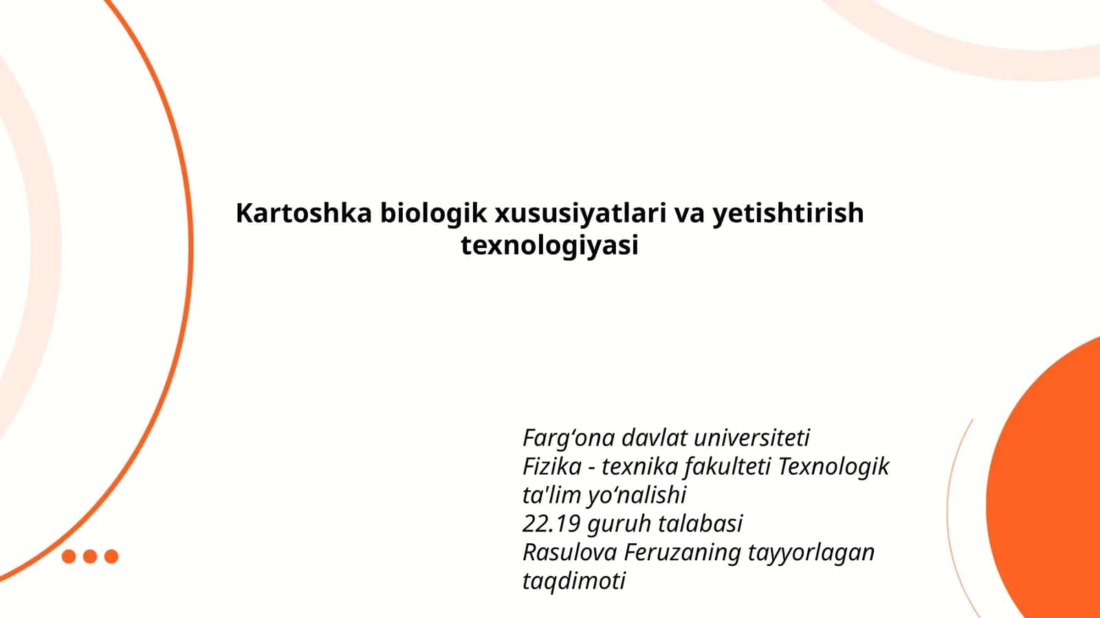 Kartoshka biologik xususiyatlari va yetishtirish texnologiyasi 1