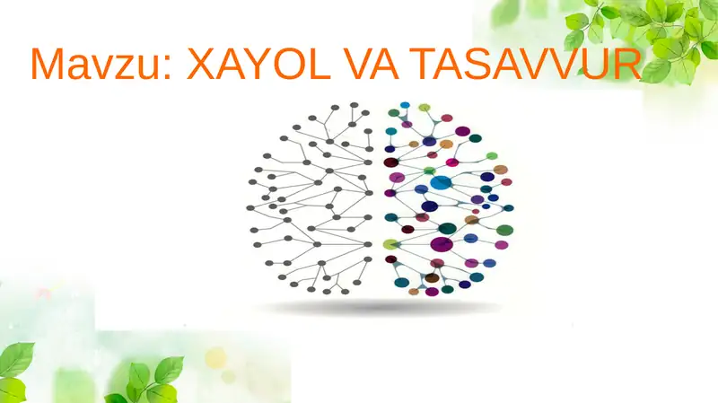 XAYOL VA TASAVVUR 1
