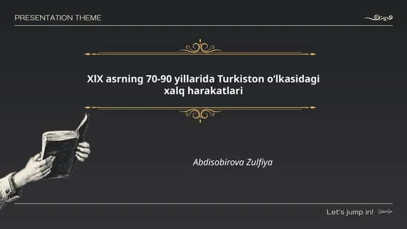 XlX asrning 70-90 yillarida Turkiston oʻlkasidagi xalq harakatlari 1