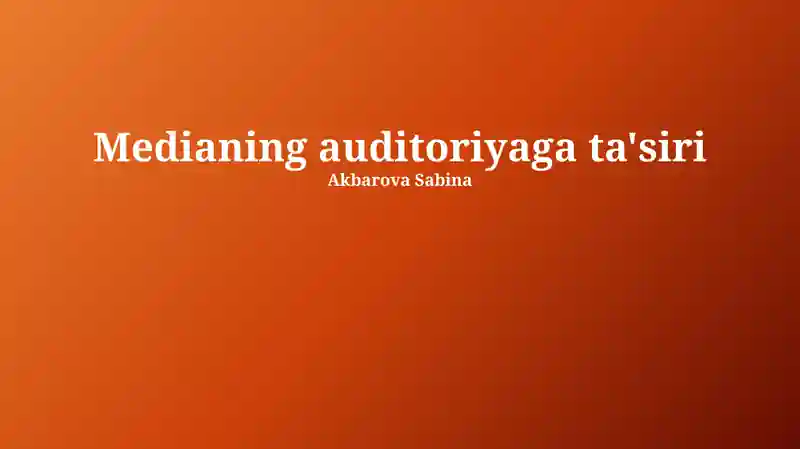 O'rtacha Tomoshabinlarga Ta'siri
