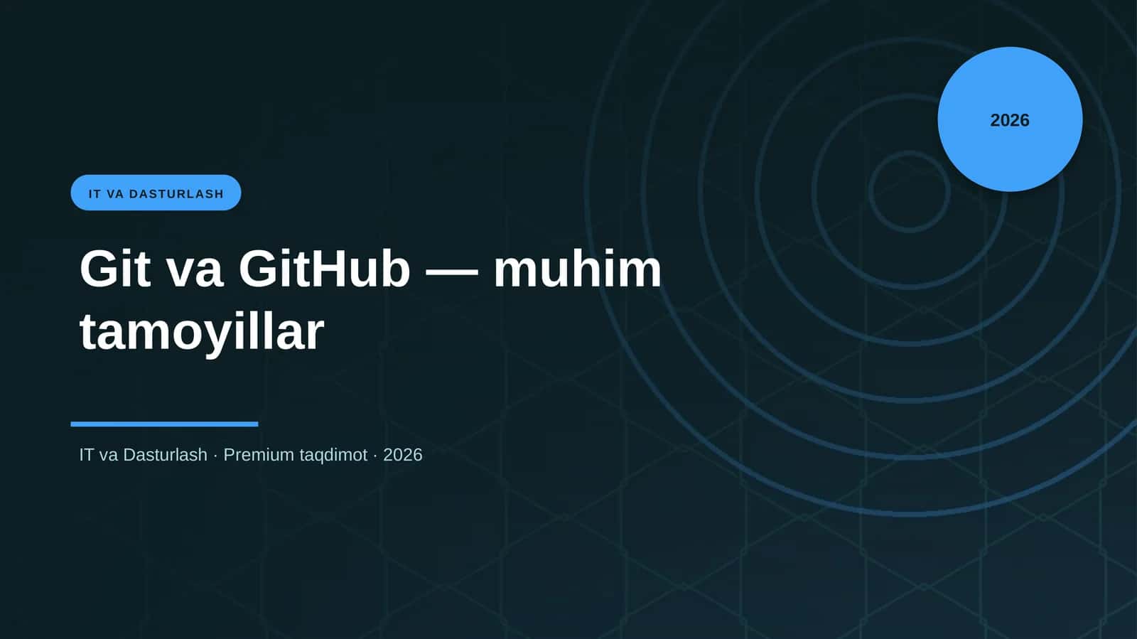 Git va GitHub — muhim tamoyillar 1