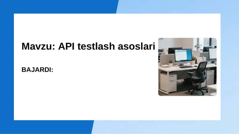 API testlashasoslari 1
