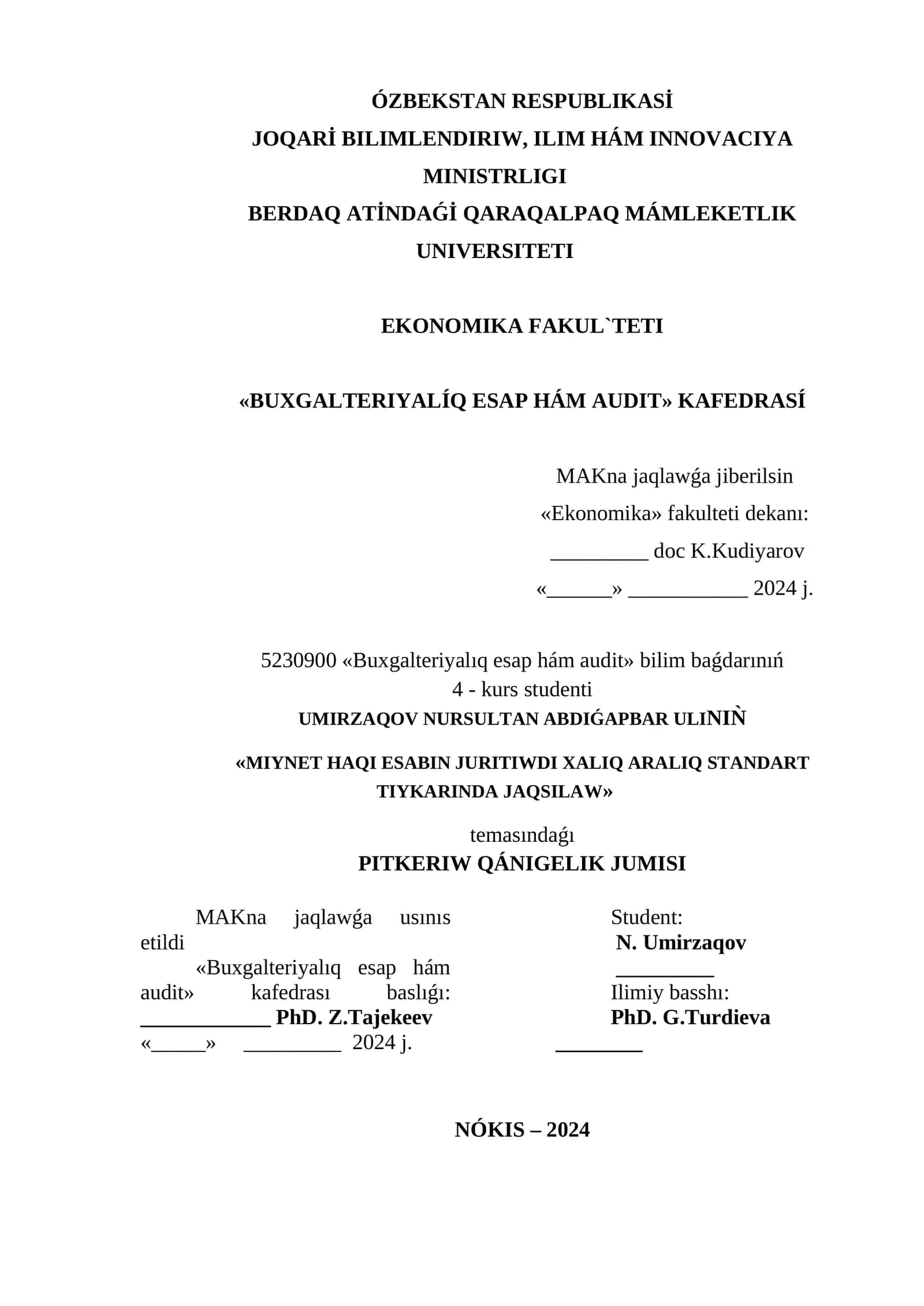 BUXGALTERIYALÍQ ESAP HÁM AUDIT 1