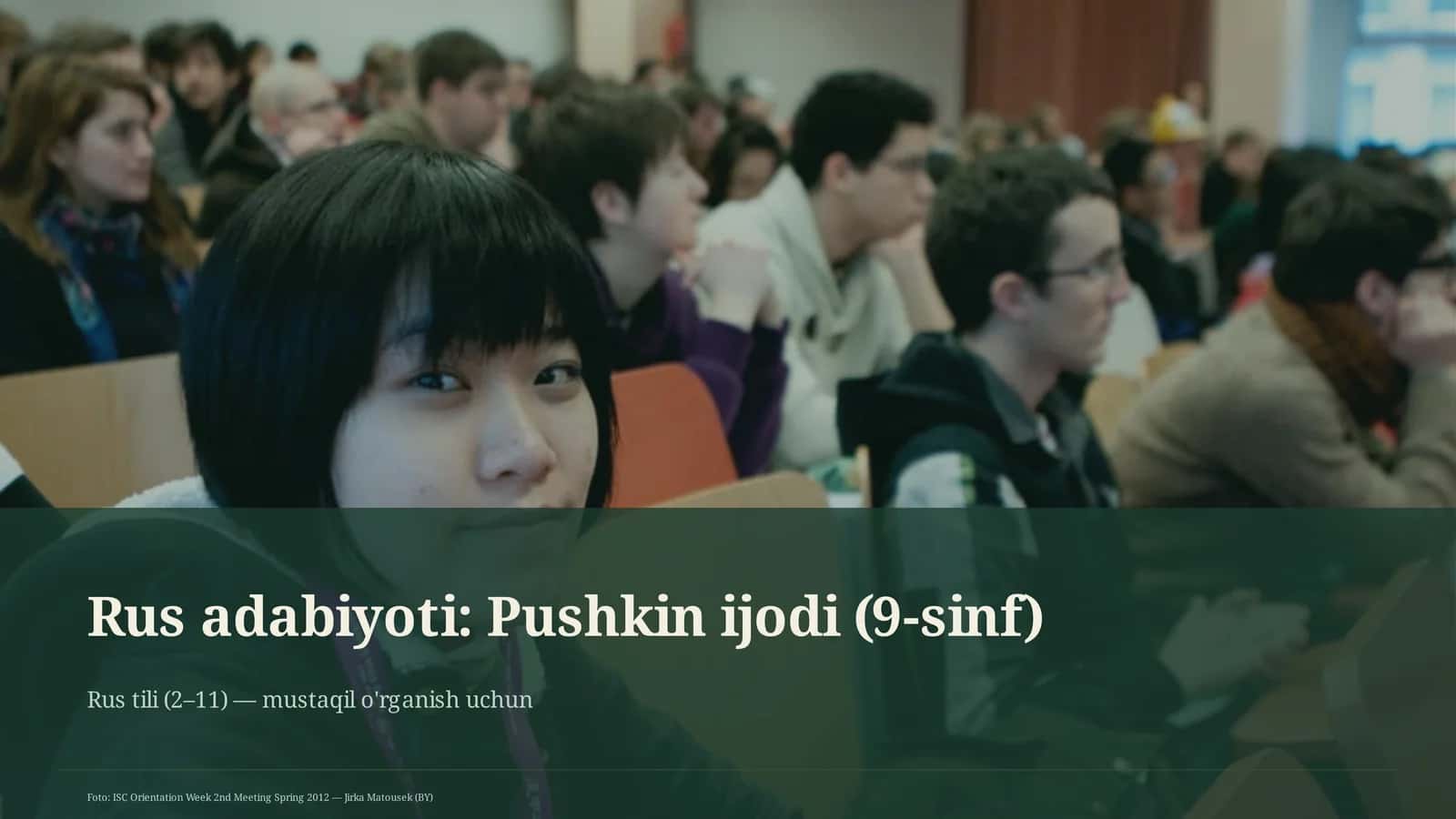 Rus adabiyoti: Pushkin ijodi (9-sinf) 1