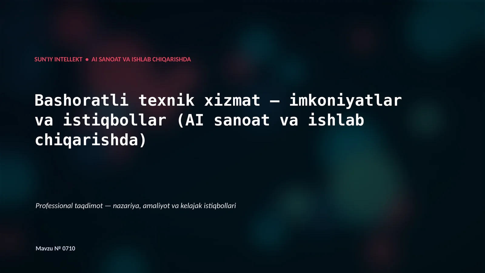AI sanoat va ishlab chiqarishda 1