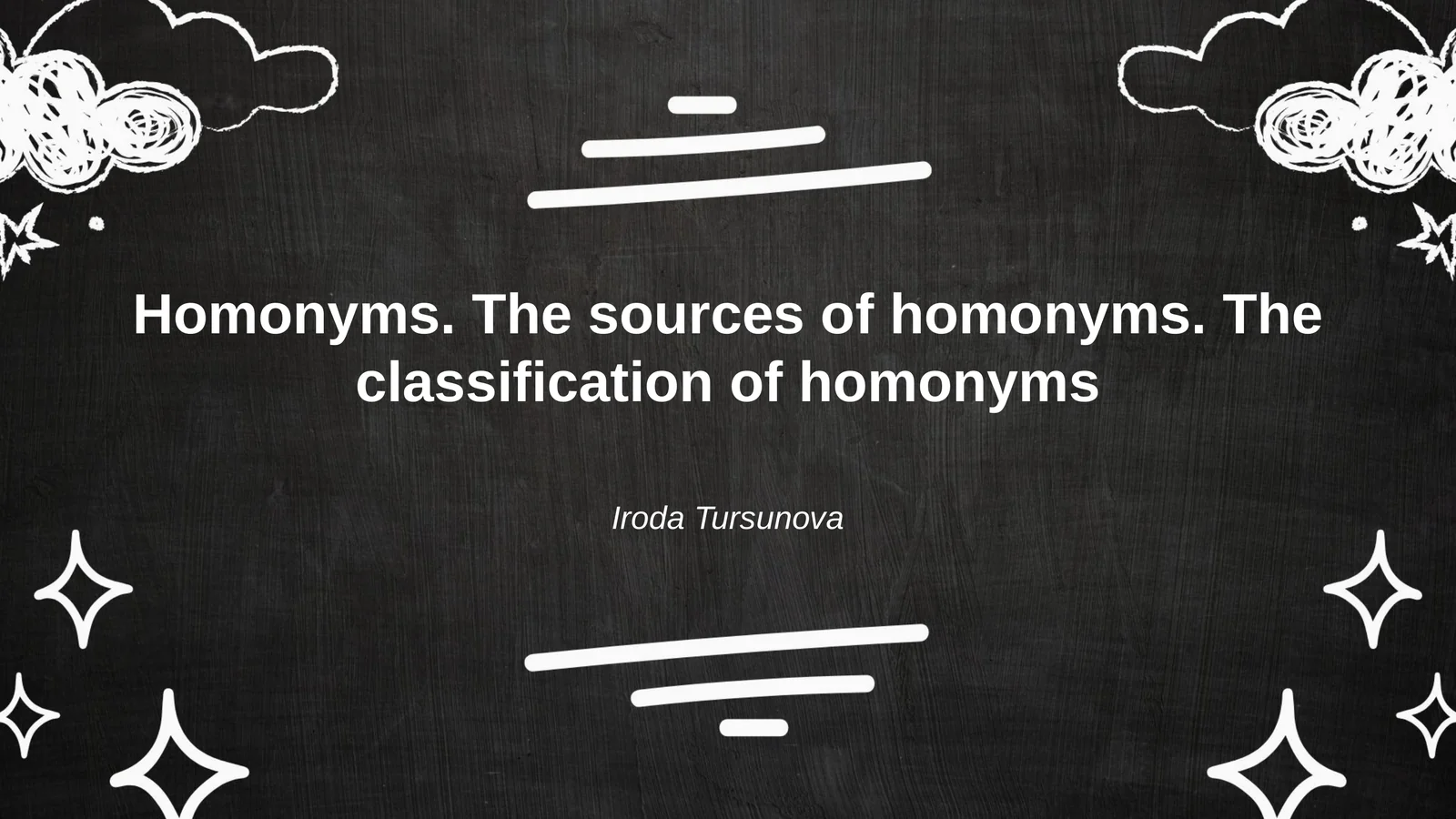 Homonyms 1