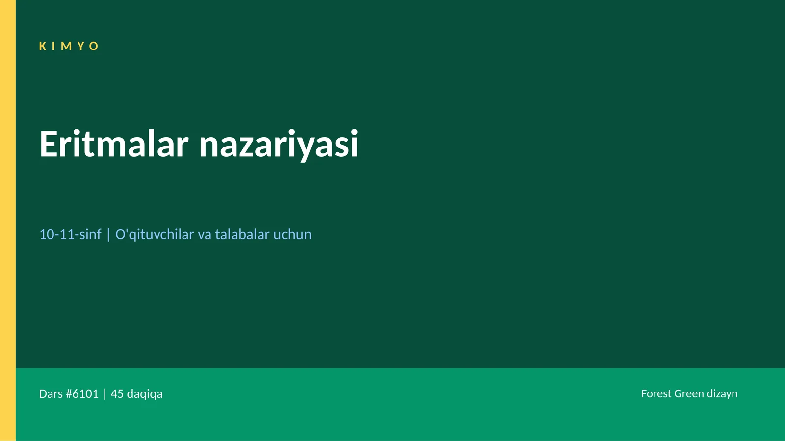 Eritmalar nazariyasi 1
