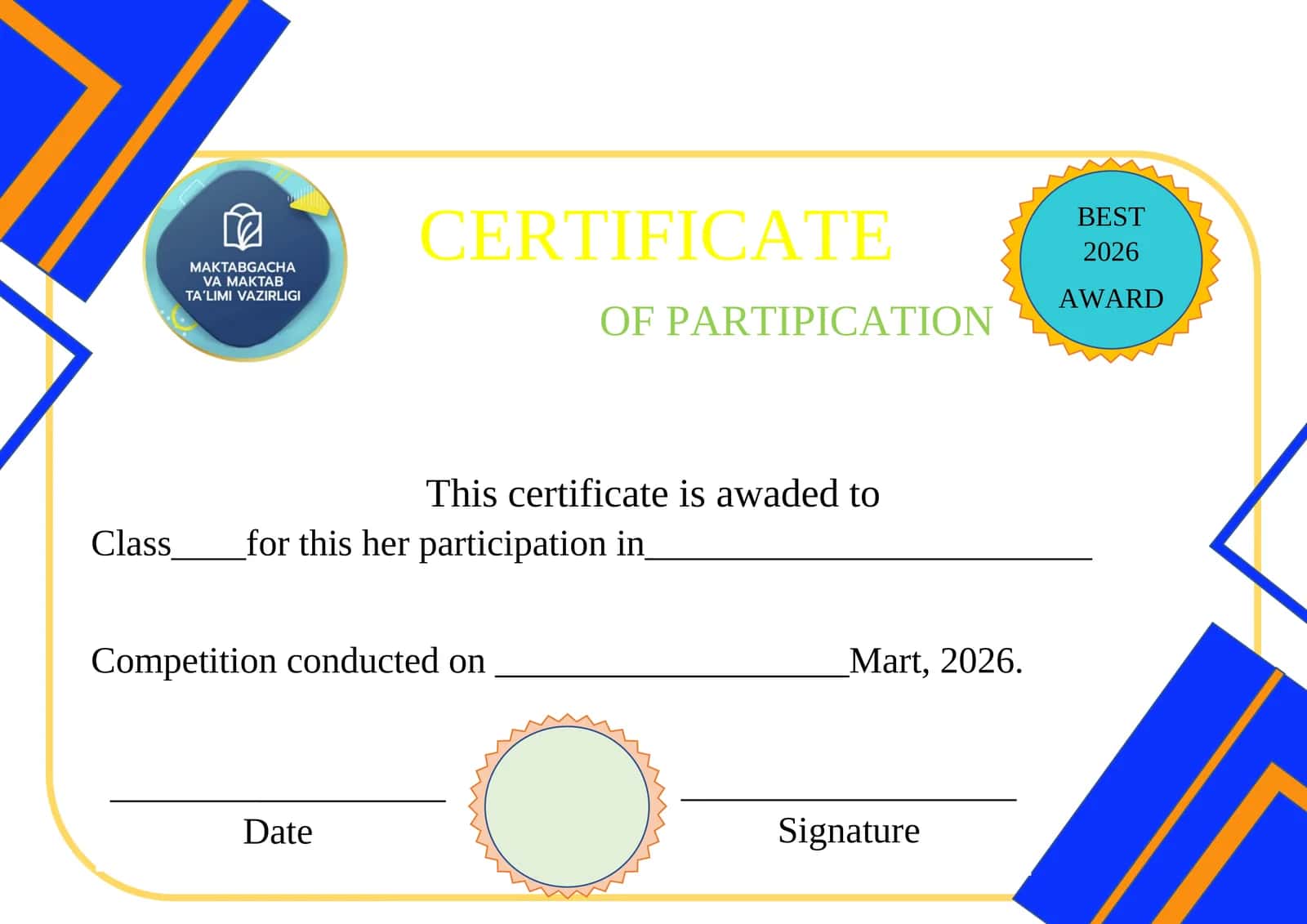 certificate, sertifikat 1