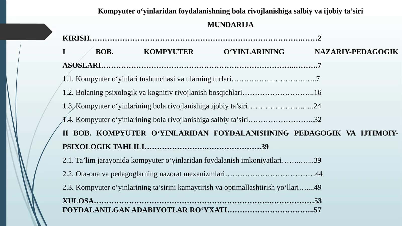 Kompyutero‘yinlaridanfoydalanishningbolarivojlanishigasalbiyvaijobiyta’siri 1