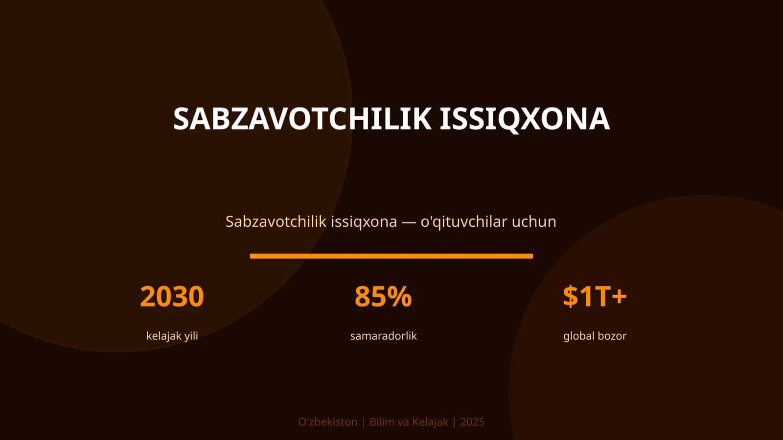 Sabzavotchilik Issiqxona 1