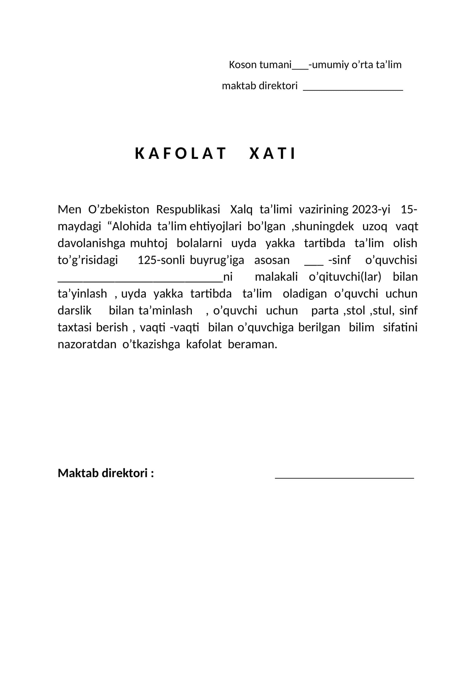 O'quvchisi ta'lim uyasi uchun 1