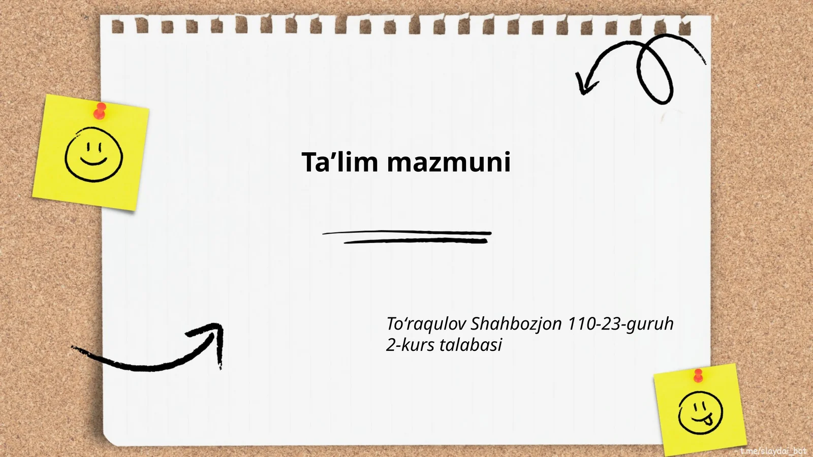 Taʼlim mazmuni 1