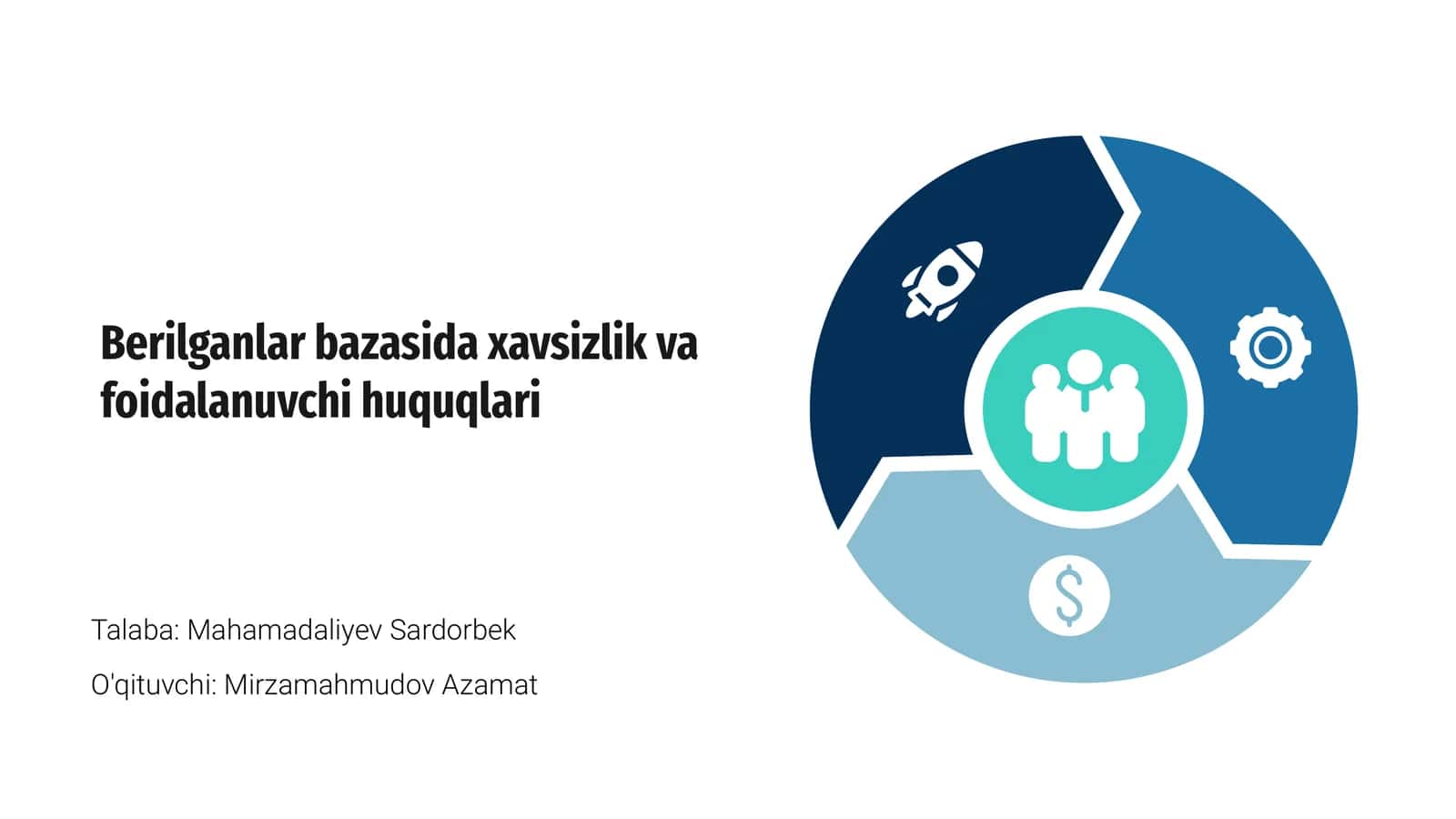 Ma'lumotlar bazasi xavfsizligi 1
