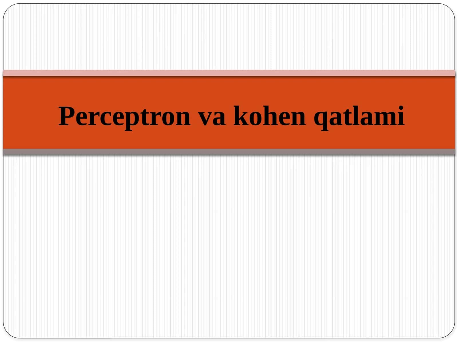 Perceptronvakohenqatlami 1
