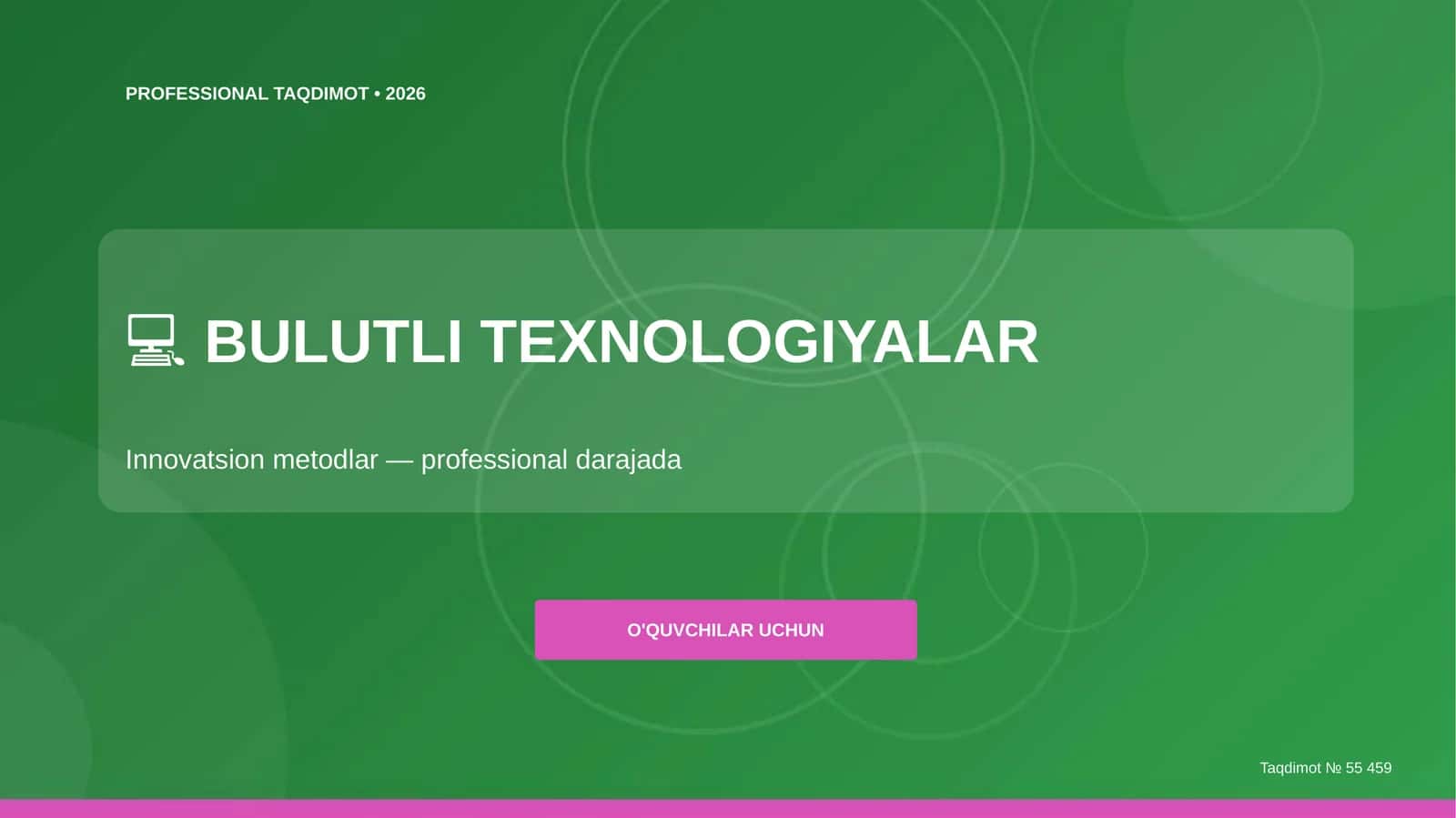 PROFESSIONAL TAQDIMOT • 2026 3