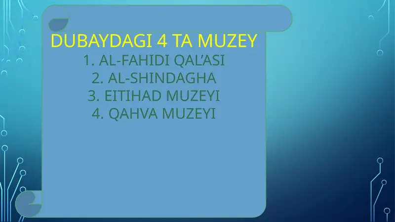 Dubay muzeylari 1