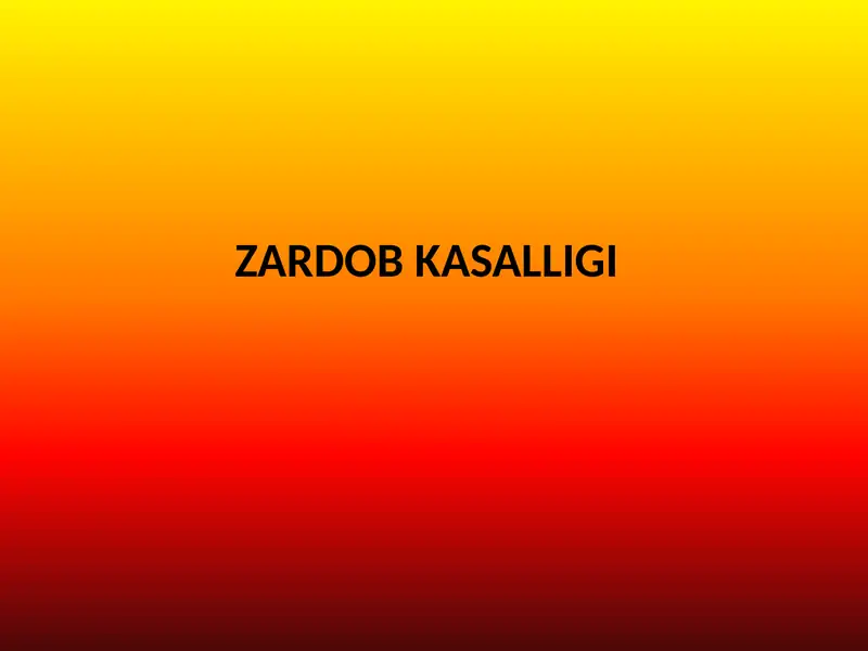 Zardob Kasalligi 1