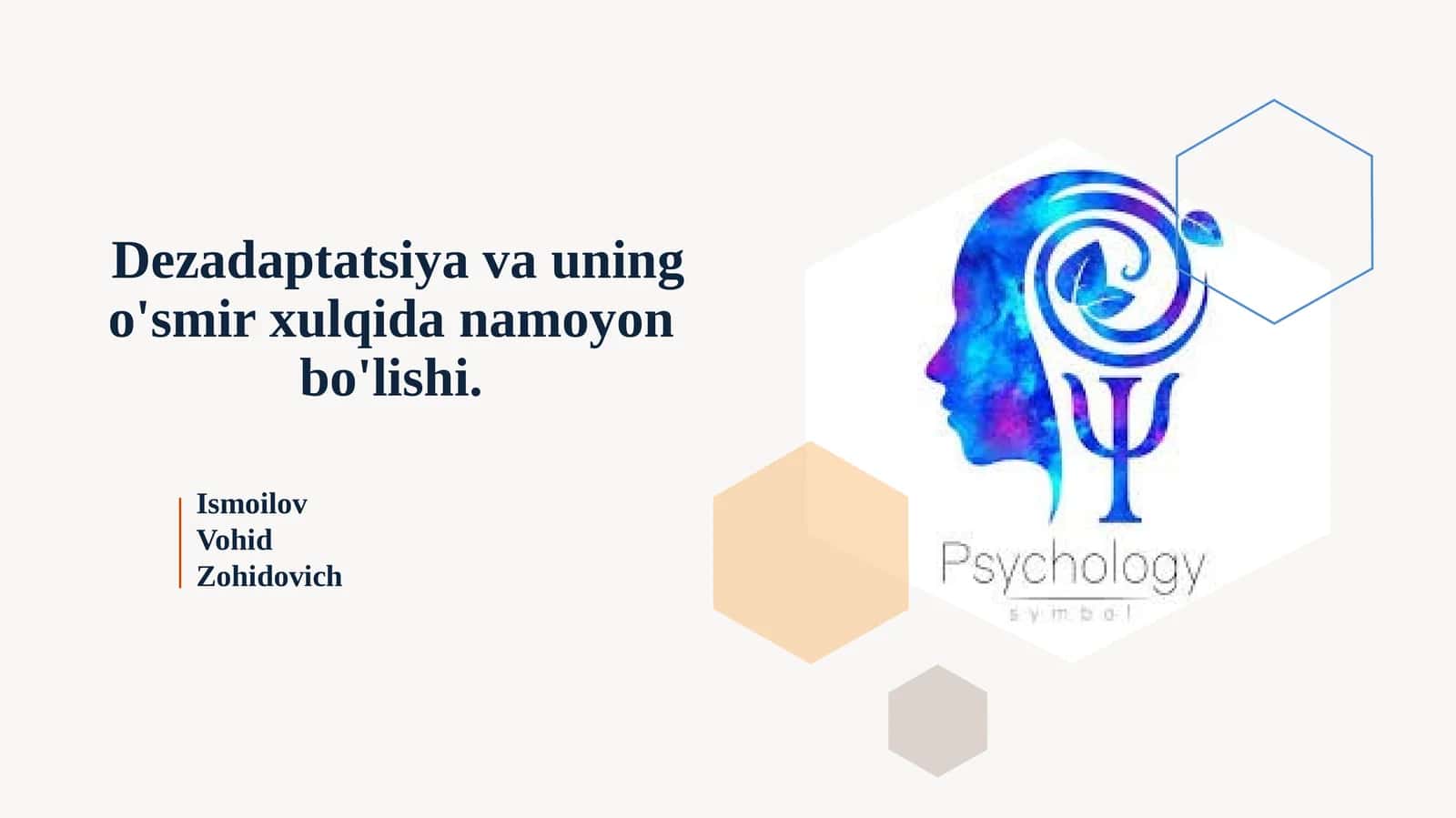 Dezadaptatsiya va uning o'smir xulqi danamoyon bo'lishi 1