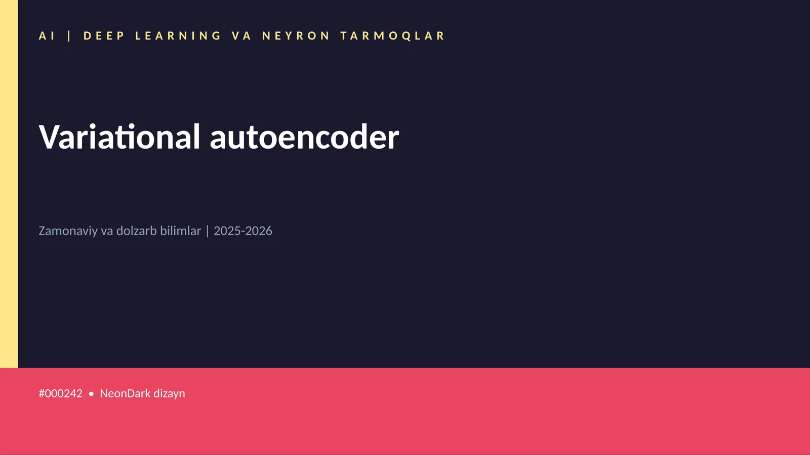 Variational autoencoder 1