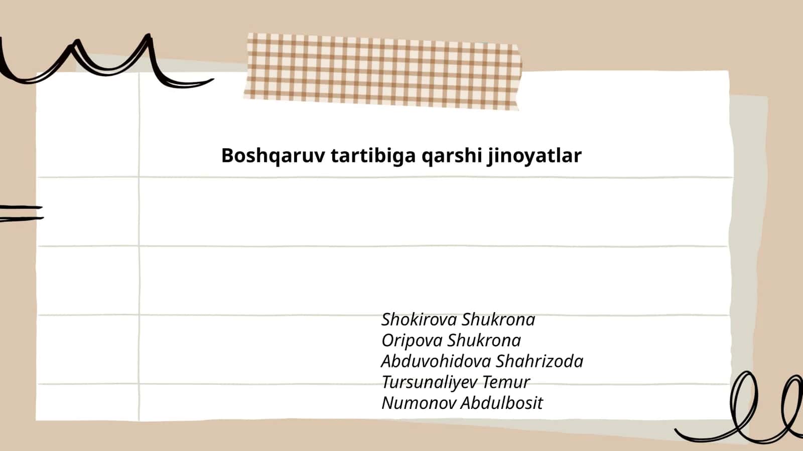Boshqaruv tartibiga qarshi jinoyatlar 1