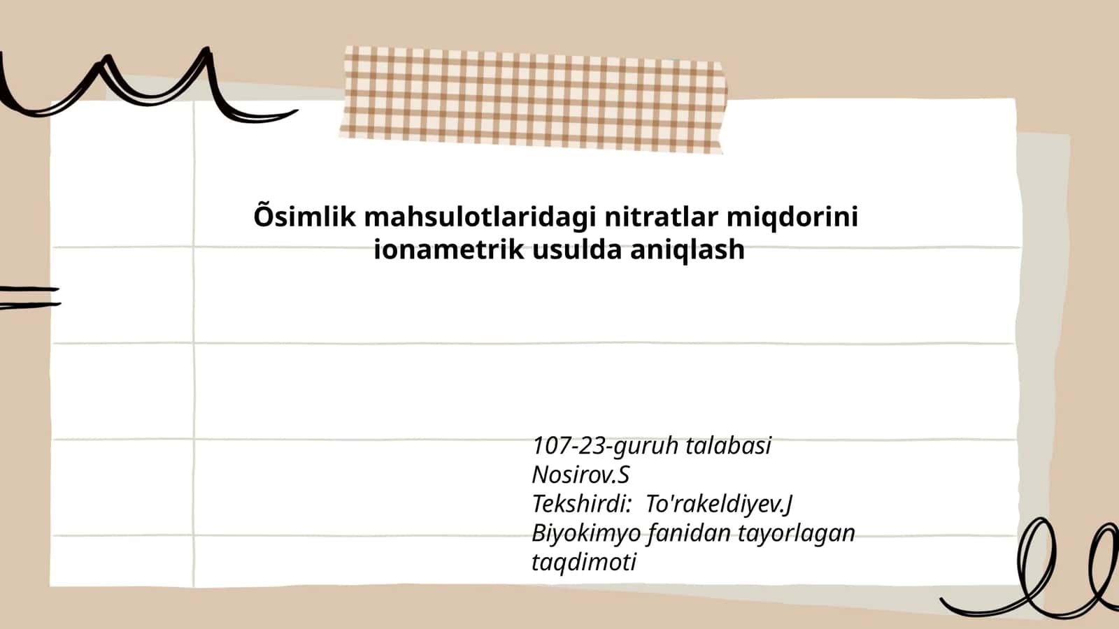 Õsimlik mahsulotlaridagi nitratlar miqdorini ionametrik usulda aniqlash 1