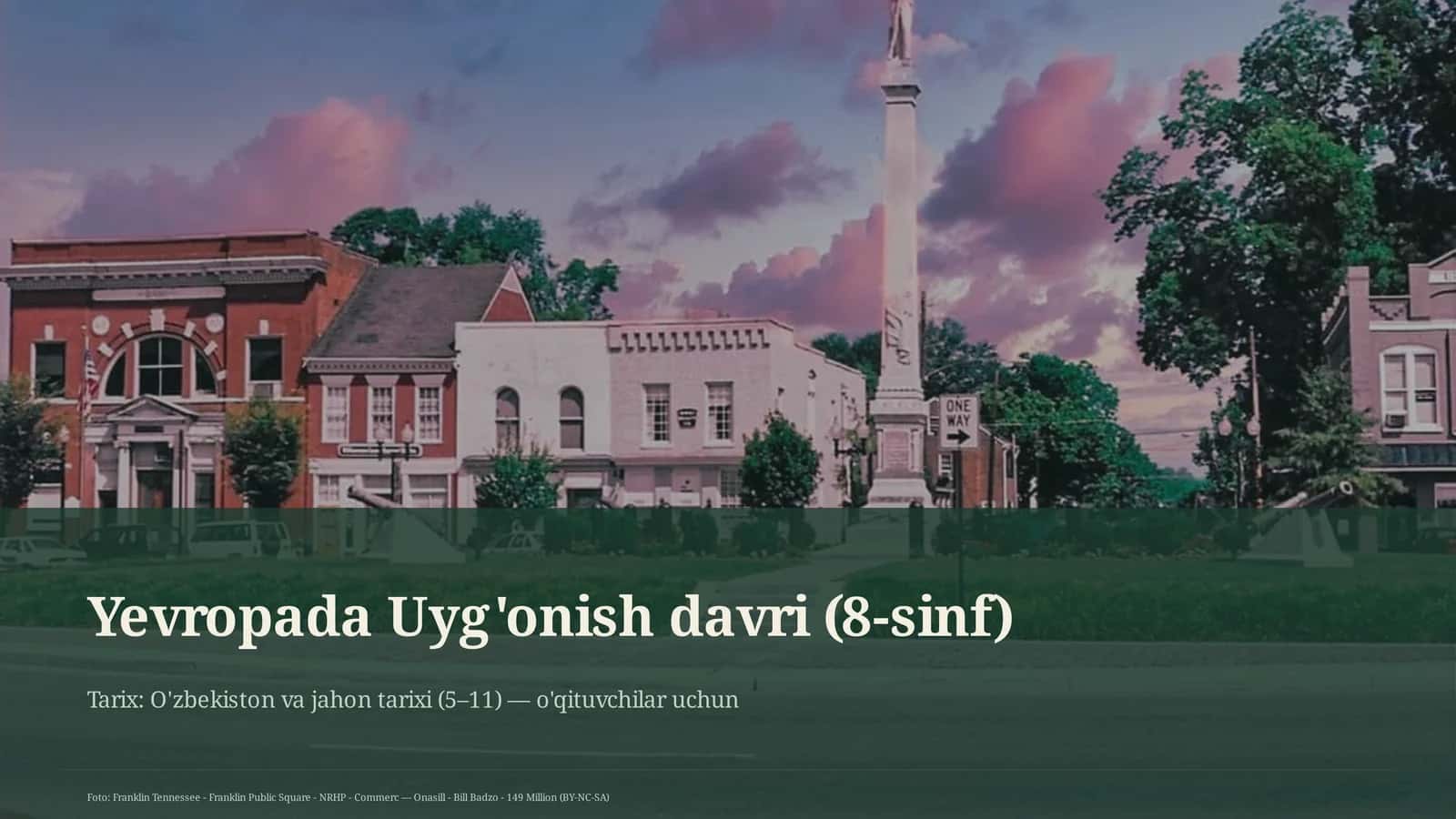 Yevropada Uyg'onish davri (8-sinf) 1