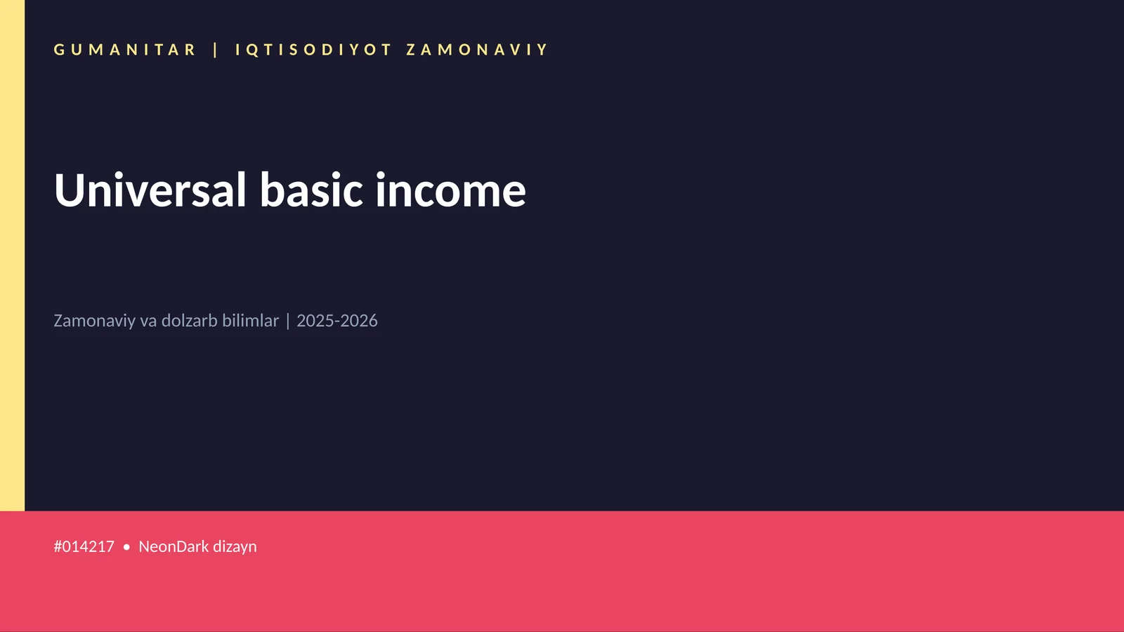Universal basic income 1