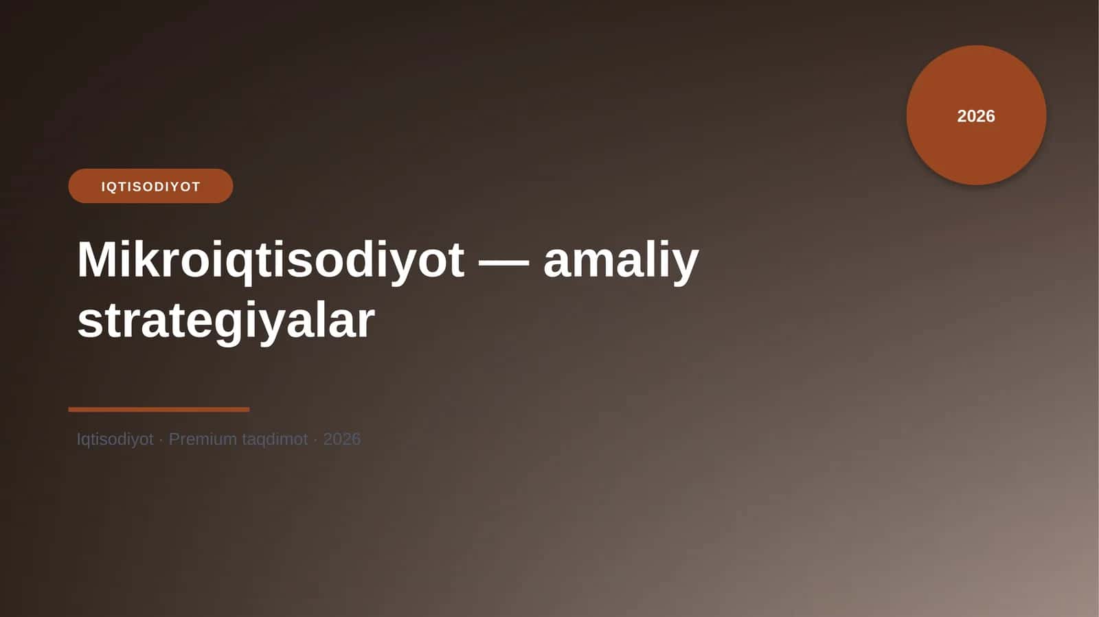 Mikroiqtisodiyot — amaliy strategiyalar 1