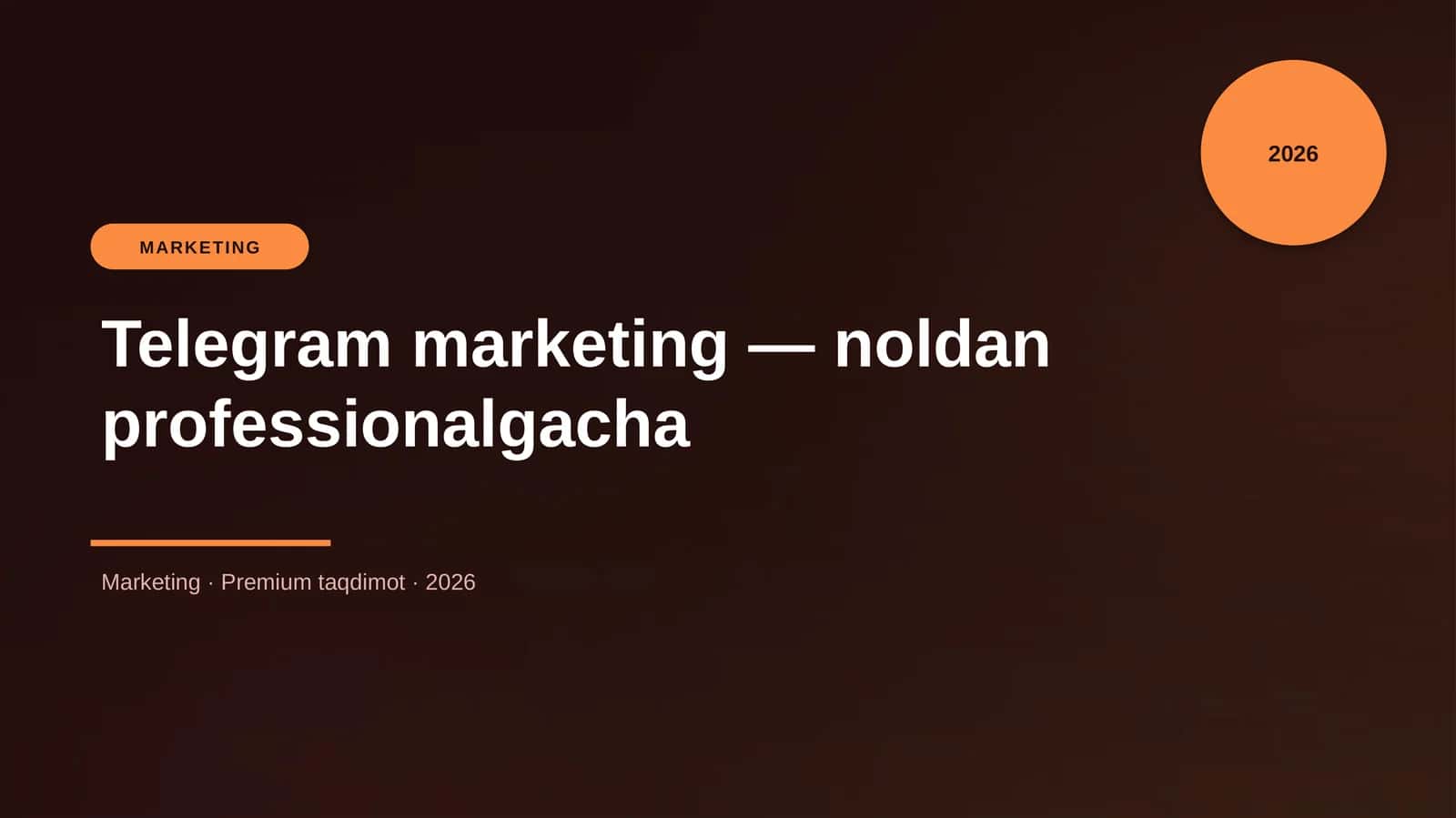 Telegram marketing — noldan professionalgacha 1
