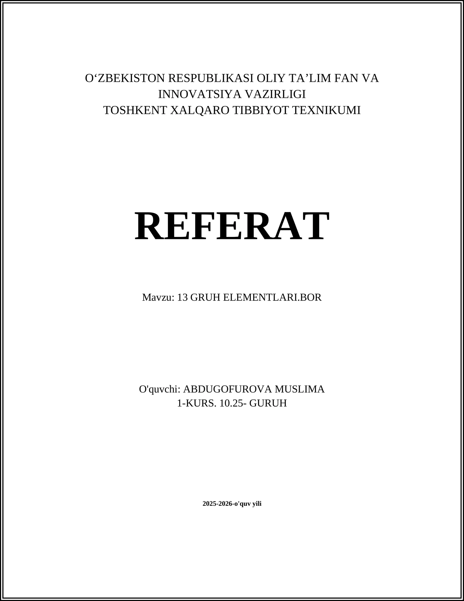 13 GRUH ELEMENTLARI.BOR 1
