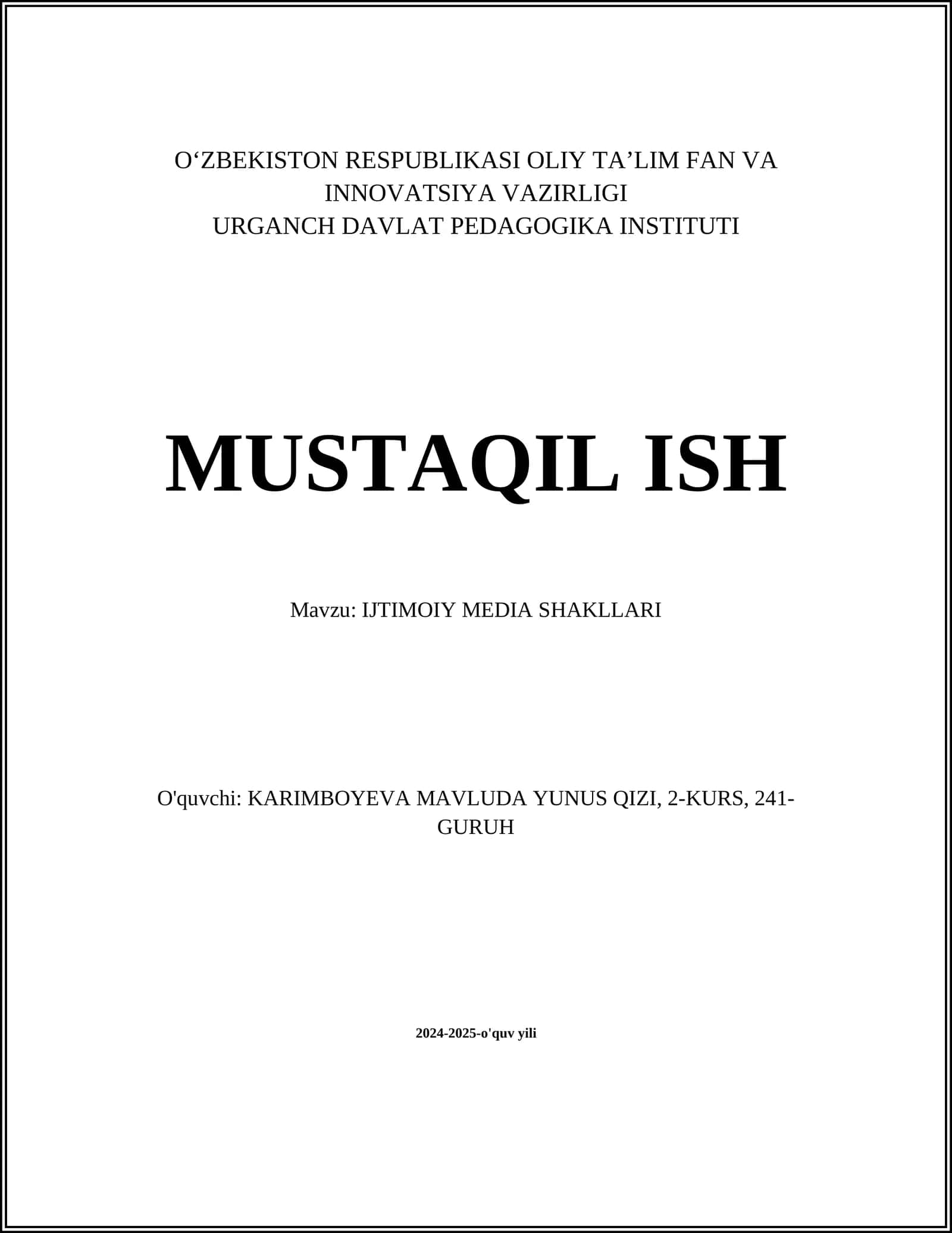 IJTIMOIY MEDIA SHAKLLARI 1