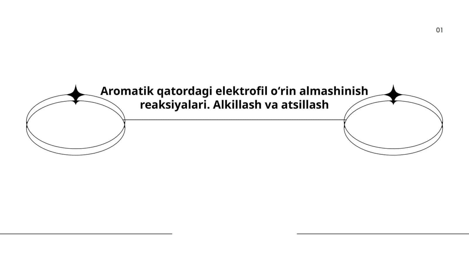 Aromatik qatordagi elektrofil oʻrin almashinish reaksiyalari. Alkillash va atsillash 1