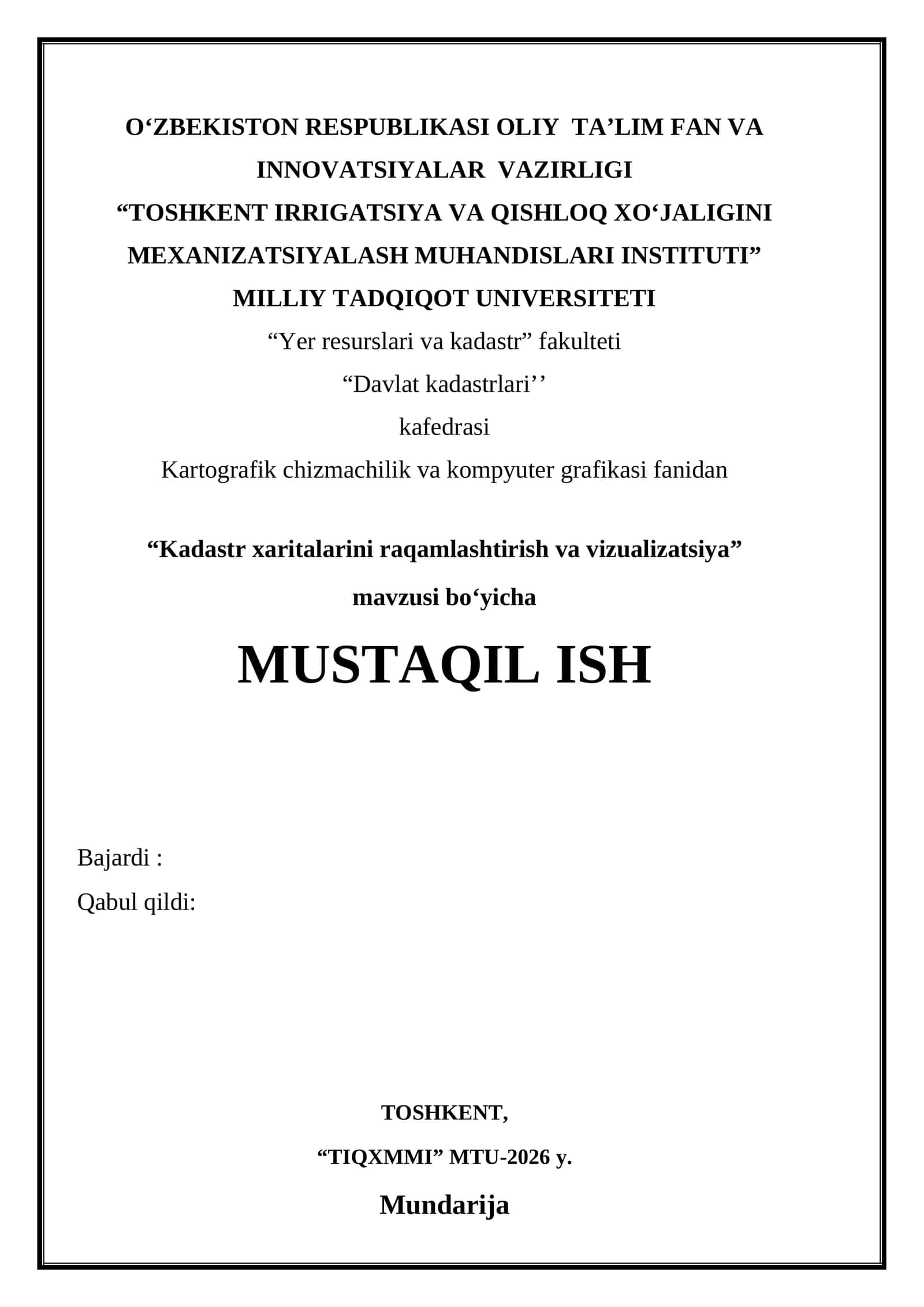 Kadastr xaritalarini raqamlashtirish va vizualizatsiya 1