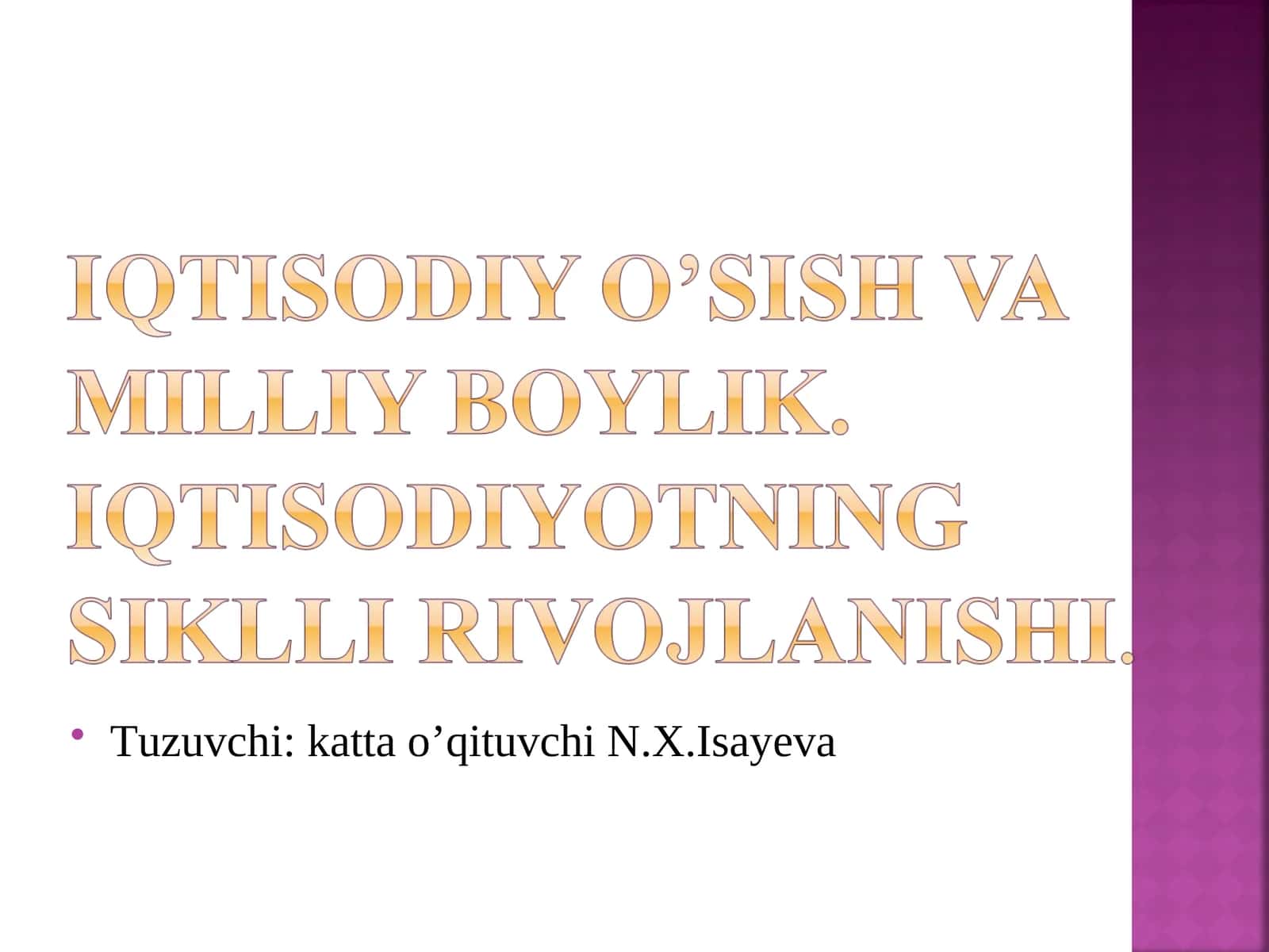 Iqtisodiy o’sishning ekstensiv turi 1
