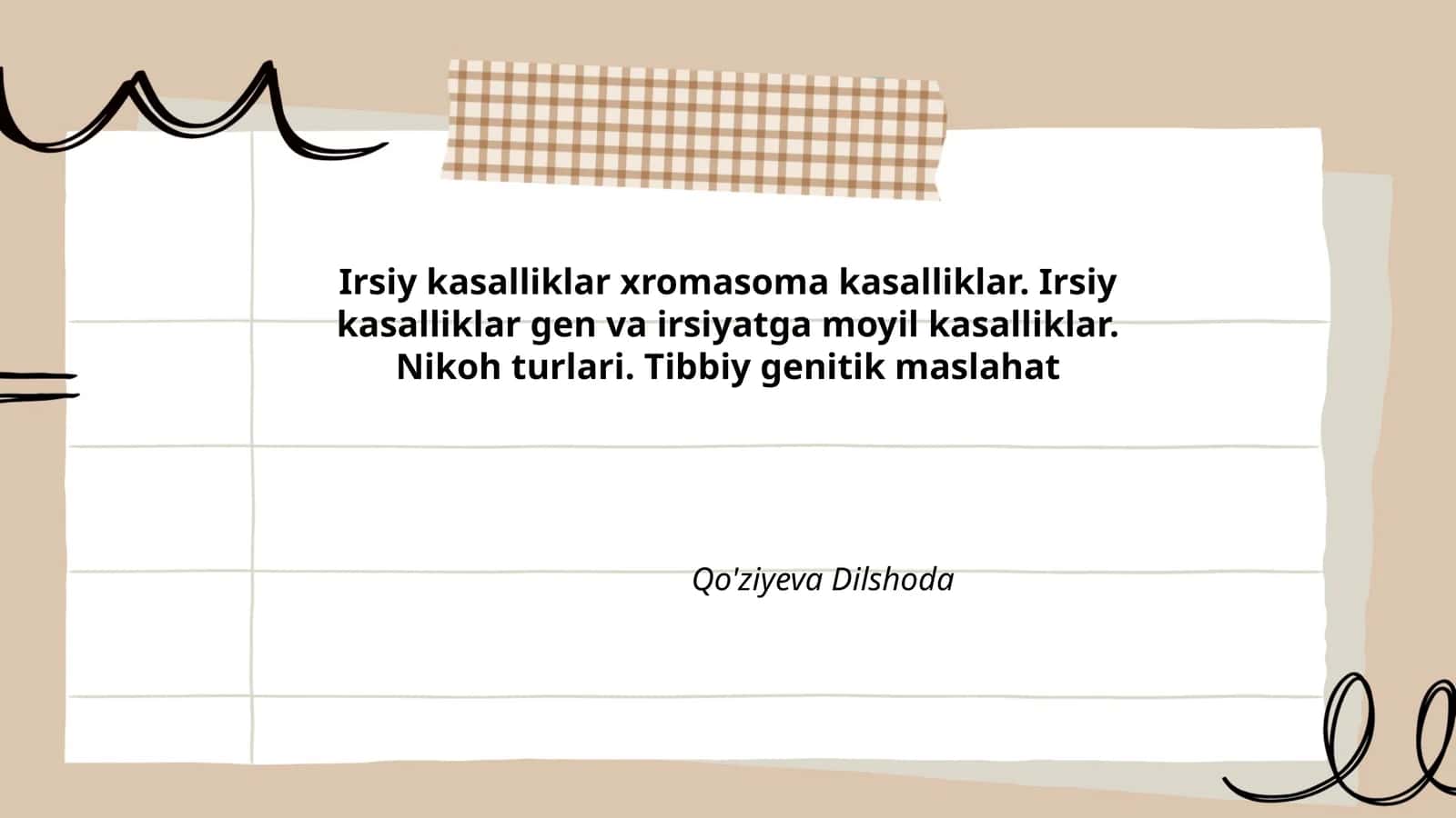 Irsiy kasalliklar xromasoma kasalliklar 1