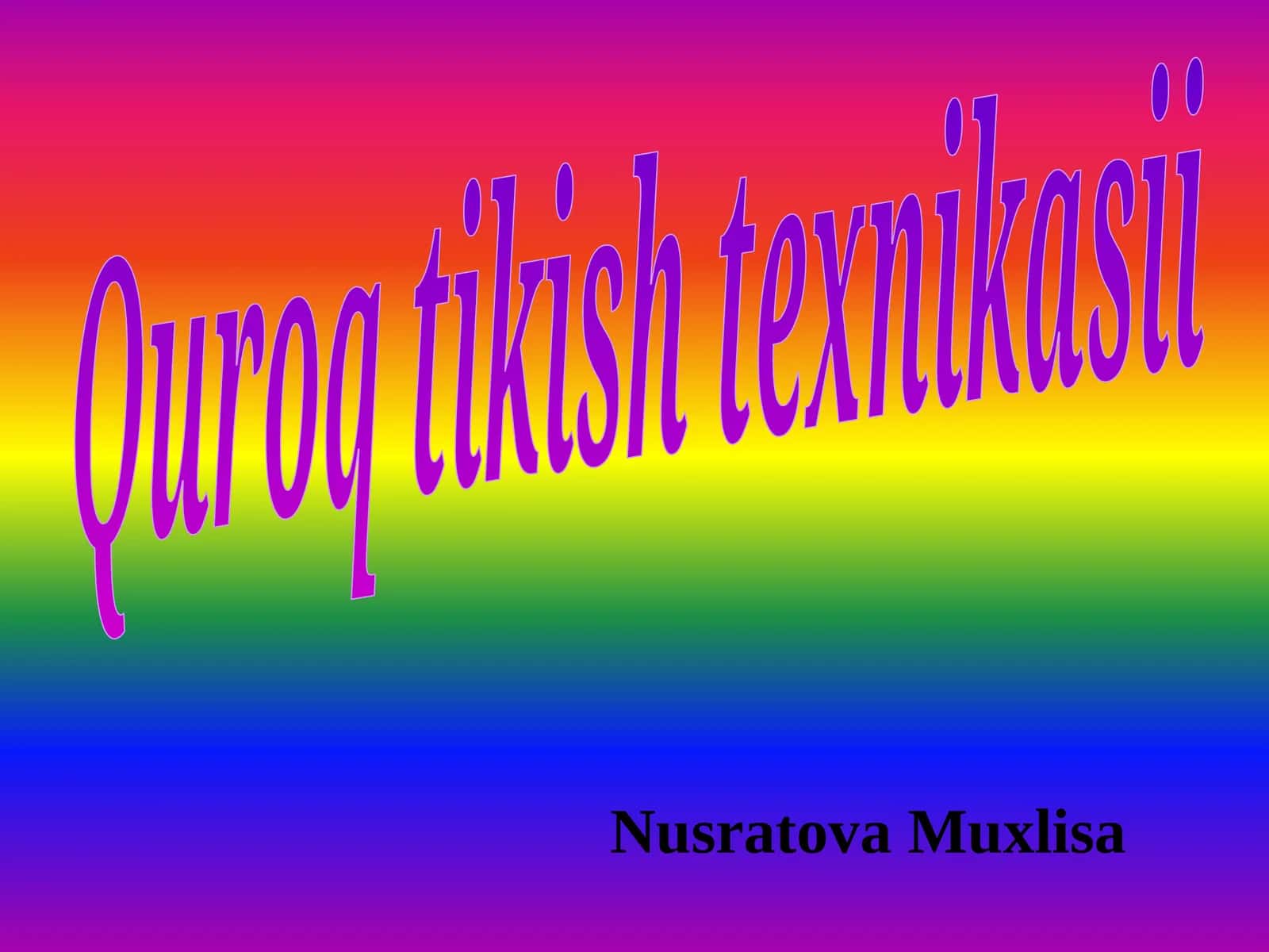 Quroqtikishtexnikasii 1