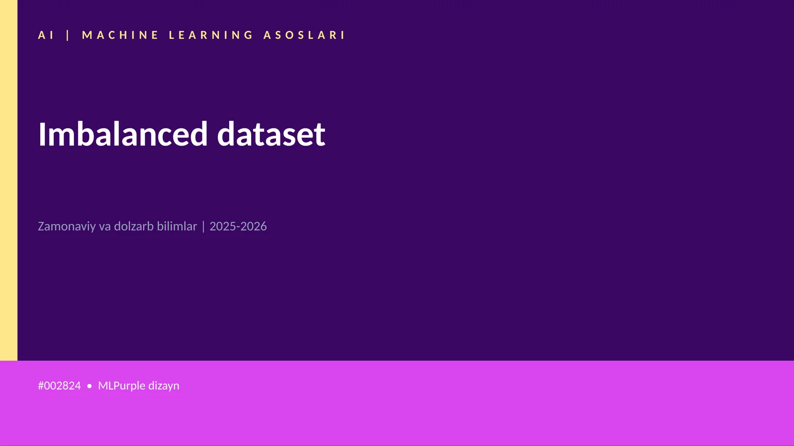 AI | MACHINE LEARNING ASOSLARI 1