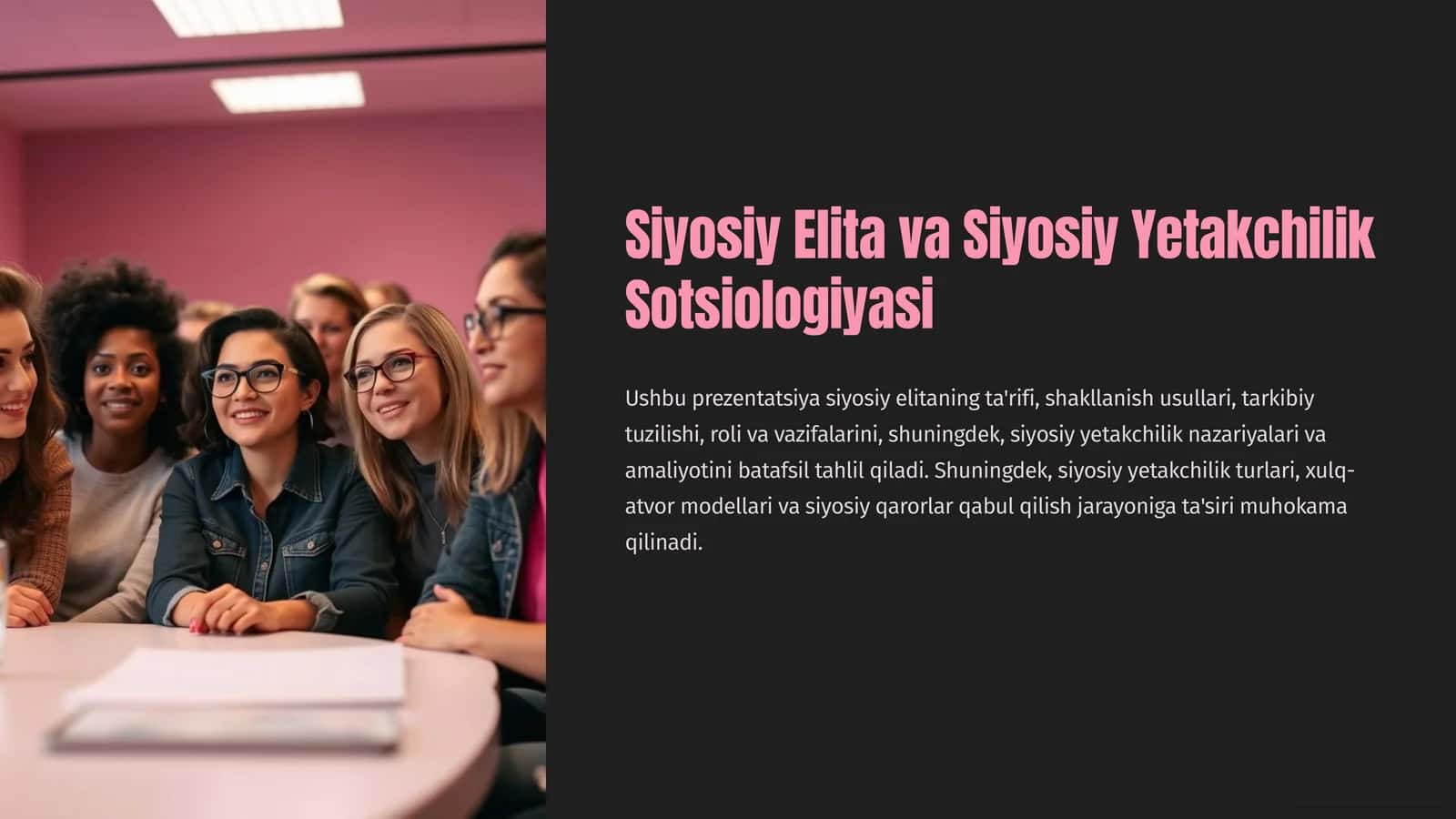 Siyosiy Elita va Siyosiy Yetakchilik Sotsiologiyasi 1