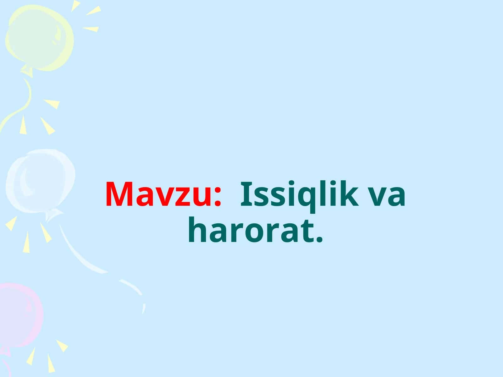 Issiqlik va harorat 1