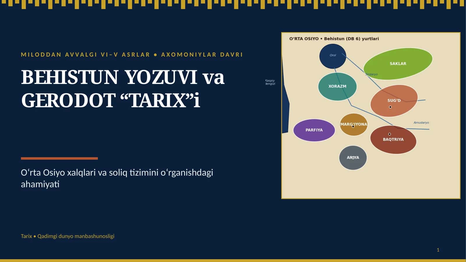 Behistun Yozuvi va Gerodot “Tarix”i 1