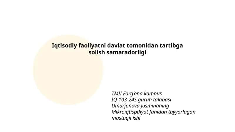 Mikroiqtispdiyot fanidan tayyorlagan mustaqil ishi 1