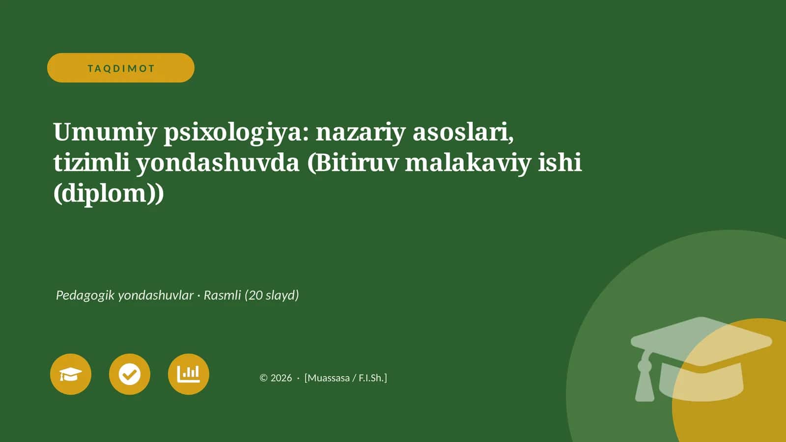 Umumiy psixologiya: nazariy asoslari, tizimli yondashuvda (Bitiruv malakaviy ishi (diplom)) 1