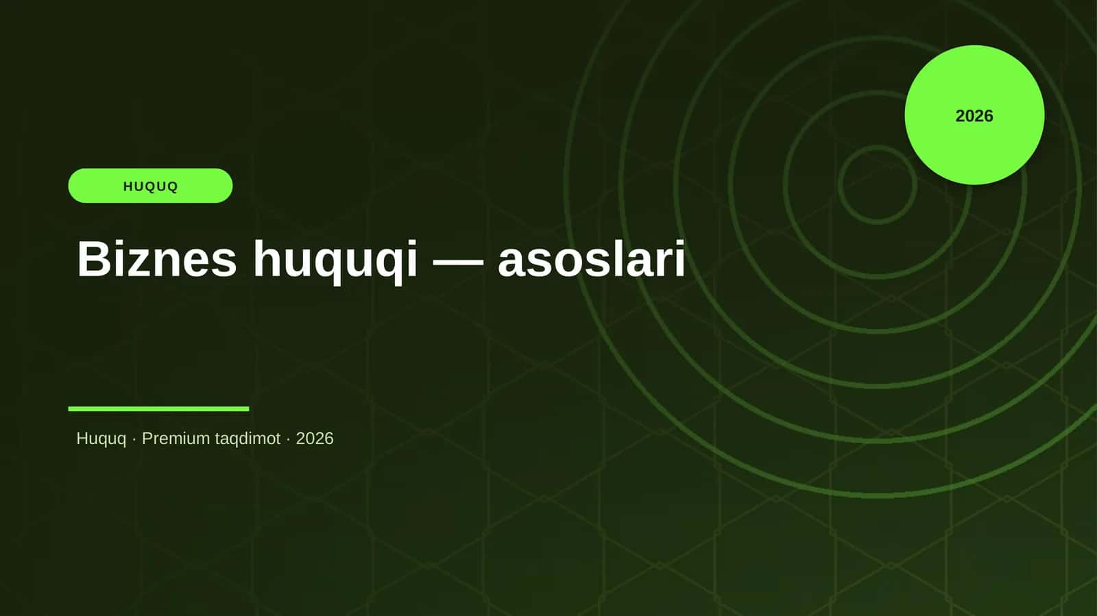 Biznes huquqi — asoslari 1