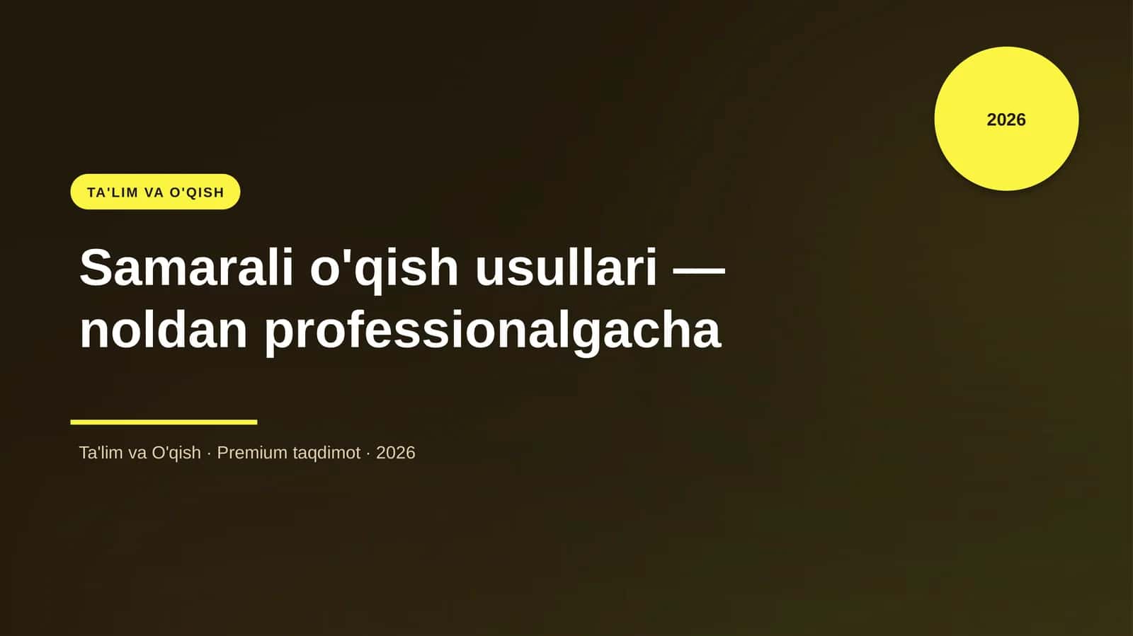 Samarali o'qish usullari — noldan professionalgacha 1