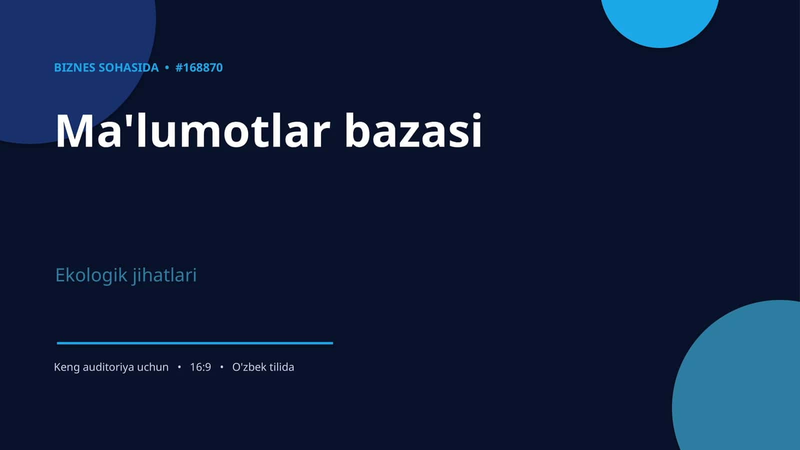 Biznes sohasida • #168870 1