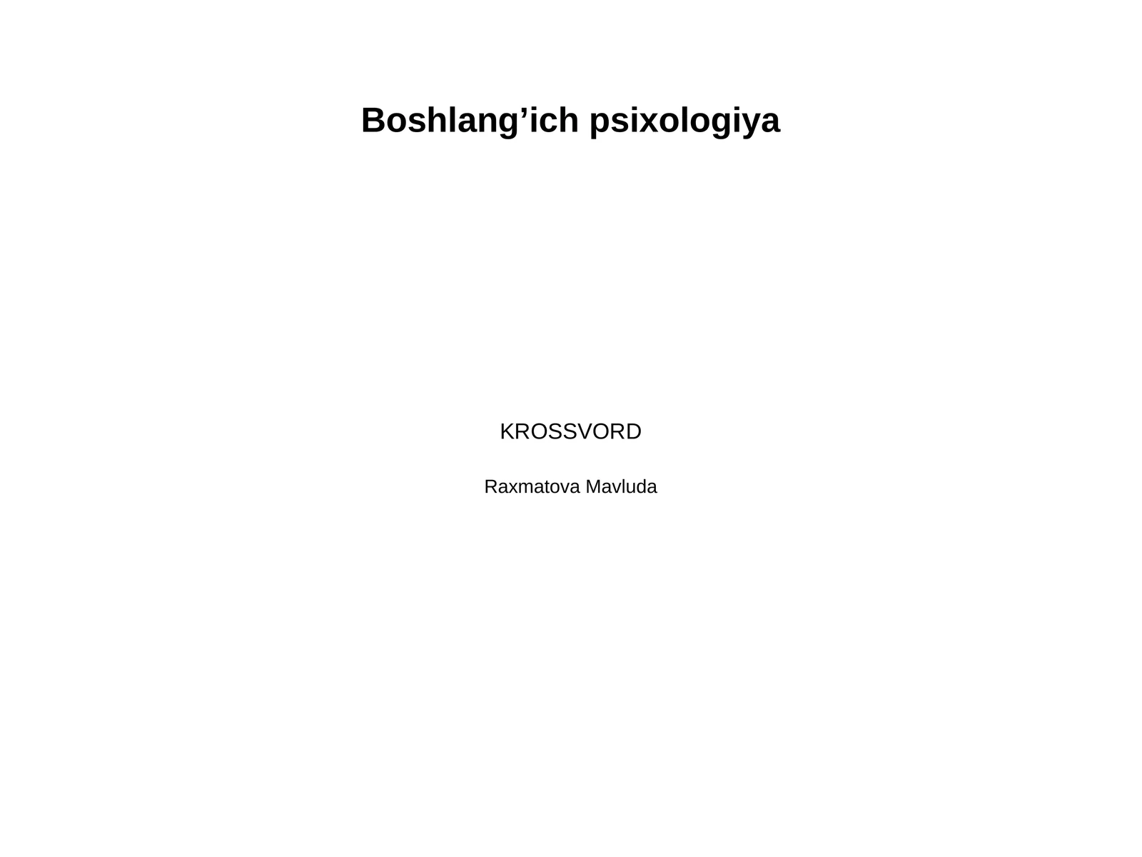 Boshlang’ich psixologiya 1